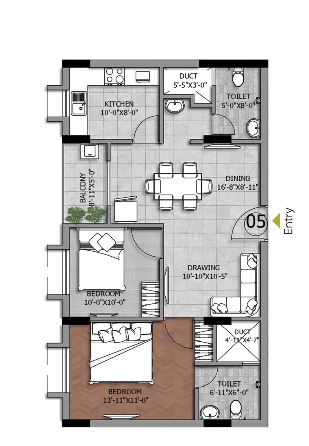 Laxmi Imperial 2 BHK Flat under construction at Rudrapur, Bhubaneswar